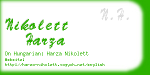 nikolett harza business card